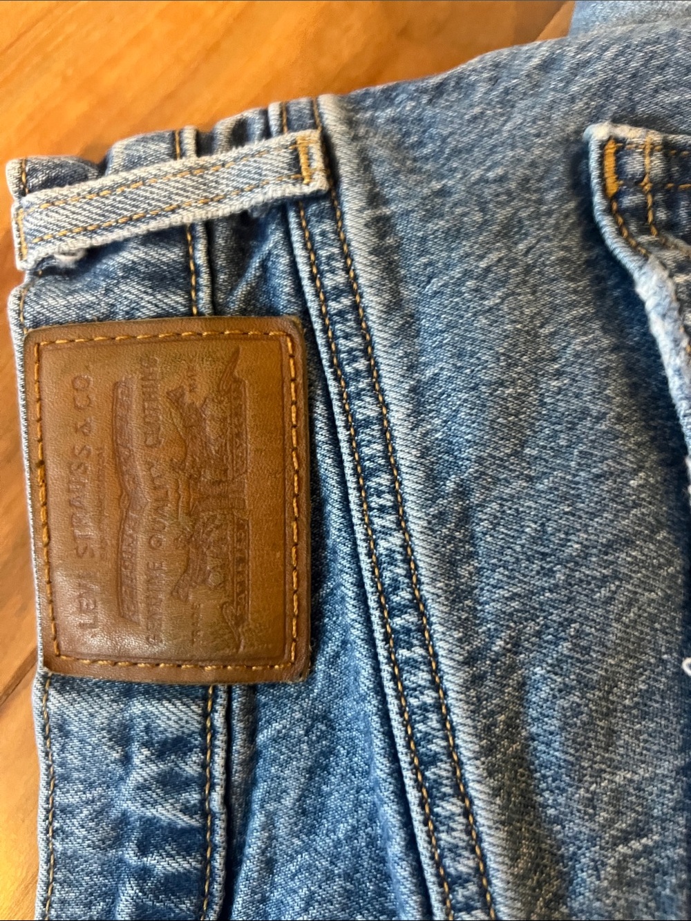 Women's Levi’s 28 x30 flare 70s  Jeans  7 Mid Blue Denim - Picture 6 of 6